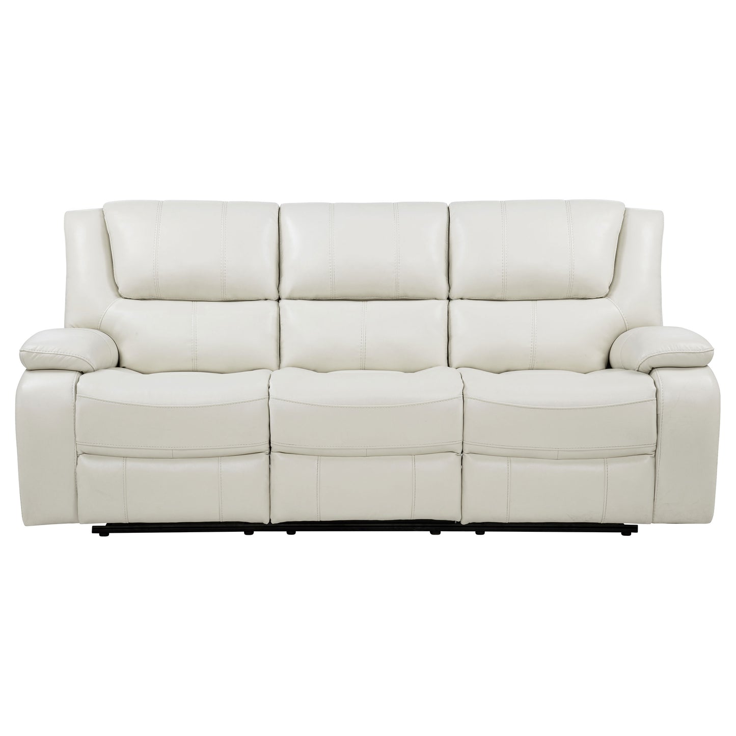 Camila Upholstered Motion Reclining Sofa White