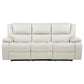 Camila Upholstered Motion Reclining Sofa White