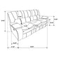 Camila Upholstered Motion Reclining Sofa White