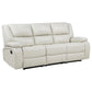 Camila 3-piece Upholstered Reclining Sofa Set White