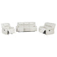 Camila 3-piece Upholstered Reclining Sofa Set White