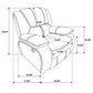 Camila 3-piece Upholstered Reclining Sofa Set White