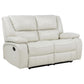 Camila Upholstered Motion Reclining Loveseat White