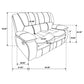 Camila Upholstered Motion Reclining Loveseat White