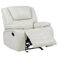 Camila Upholstered Glider Recliner Chair White