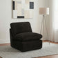 Collins Modular Armless Chair Chocolate Brown
