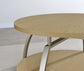 Dacre Round Engineered Wood Top Side End Table Greige