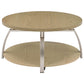Dacre Round Engineered Wood Top Coffee Table Greige