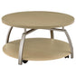 Dacre Round Engineered Wood Top Coffee Table Greige