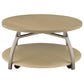 Dacre Round Engineered Wood Top Coffee Table Greige