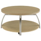 Dacre Round Engineered Wood Top Coffee Table Greige