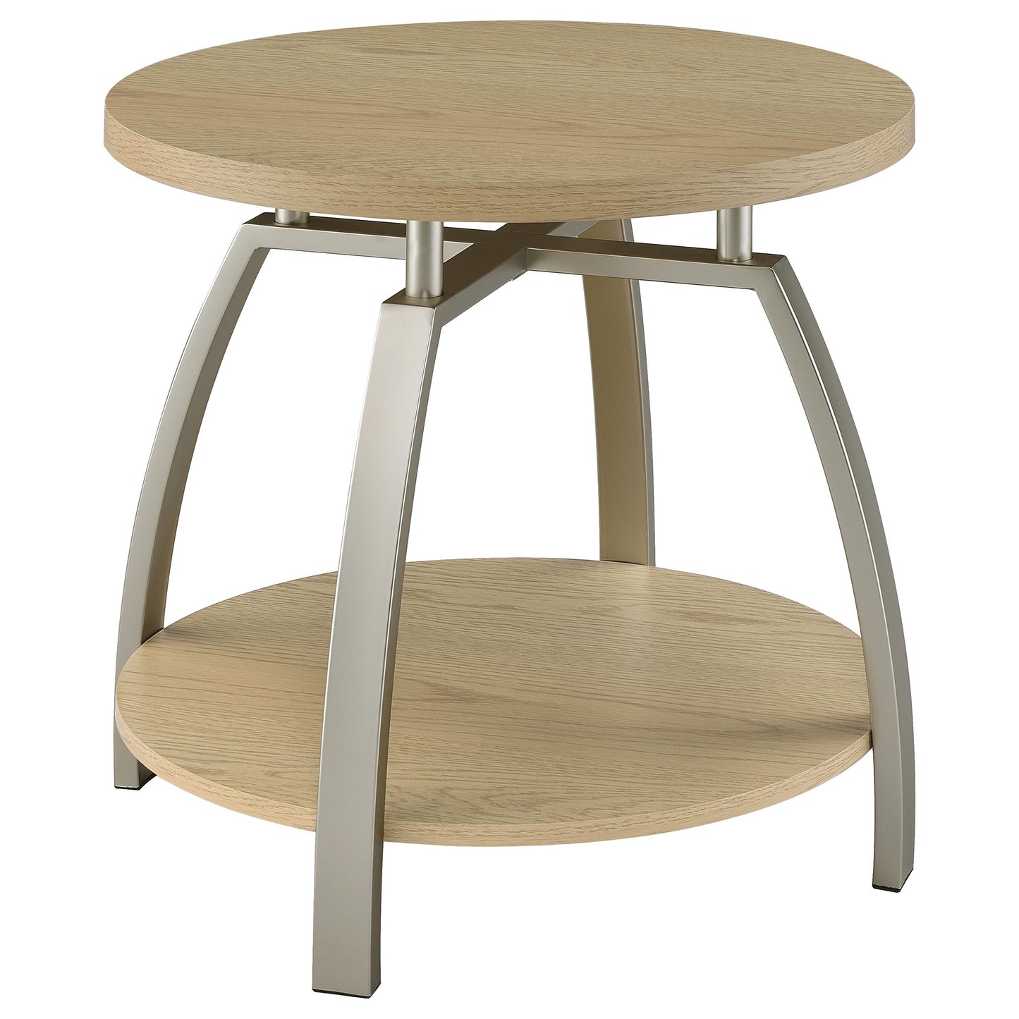 Dacre 2-piece Round Coffee and End Table Set Greige