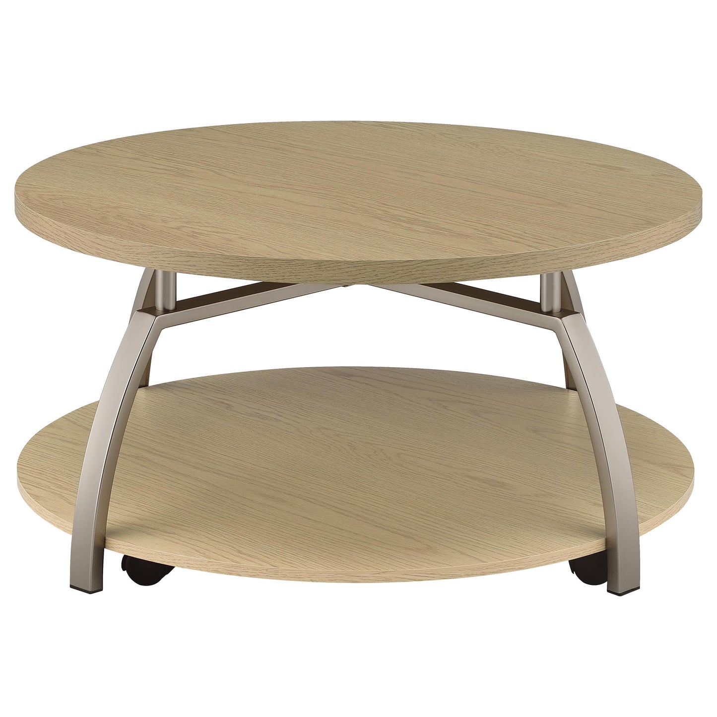 Dacre 2-piece Round Coffee and End Table Set Greige