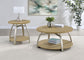 Dacre Round Engineered Wood Top Coffee Table Greige