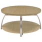 Dacre 2-piece Round Coffee and End Table Set Greige