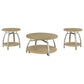 Dacre 3-piece Round Coffee and End Table Set Greige