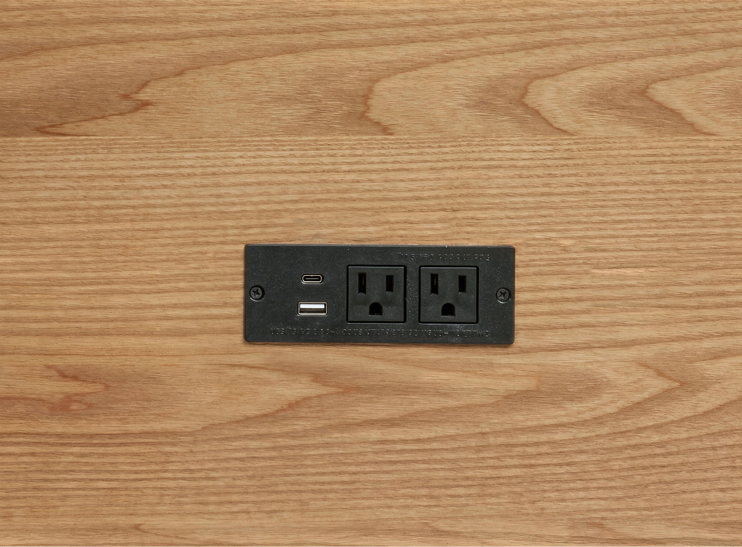 Vermes 66-inch 7-drawer Computer Desk with Power Outlet Light Ash