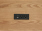 Vermes 66-inch 7-drawer Computer Desk with Power Outlet Light Ash