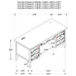 Vermes 66-inch 7-drawer Computer Desk with Power Outlet Light Ash