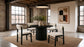 Hamlyn 47-inch Round Wood Dining Room Table Black