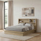 Hendricks Eastern King Bookcase Headboard Platform Bed Light Oak