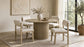 Hamlyn 47-inch Round Wood Dining Room Table Natural Oak
