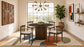 Hamlyn 47-inch Round Wood Dining Room Table Walnut