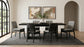 Redbridge Upholstered Side Chair Grey and Black (Set of 2)