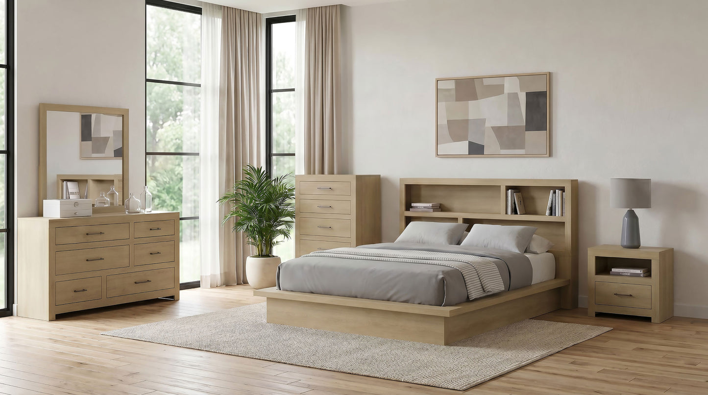 Hendricks 6-drawer Bedroom Dresser Storage Cabinet Light Oak