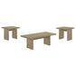 Decker 3-piece Coffee and End Table Set Natural Oak
