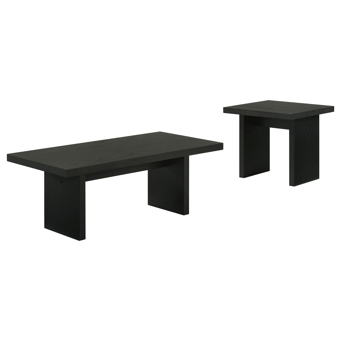 Decker 2-piece Coffee and End Table Set Black