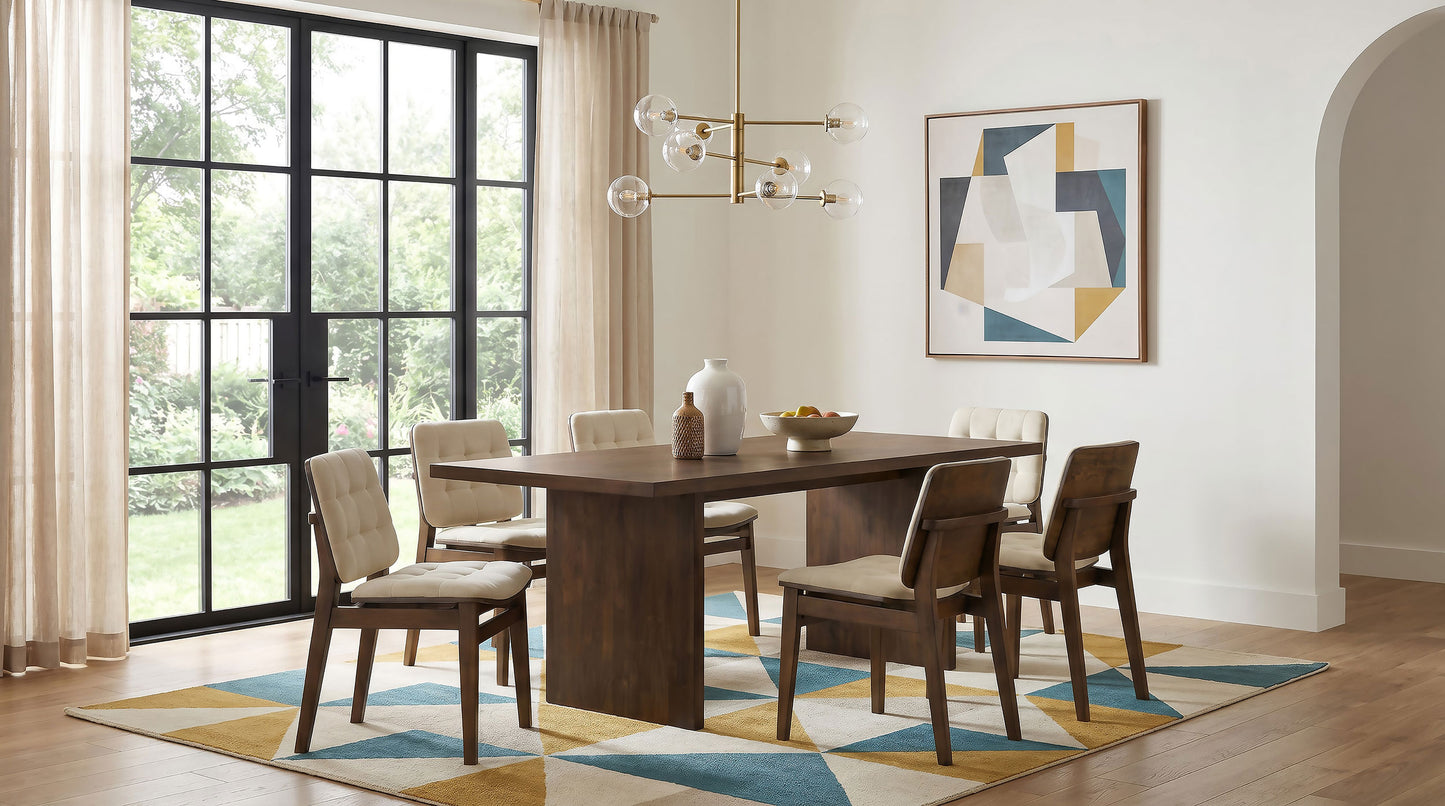 Decker 82-inch Rectangular Wood Dining Table Walnut