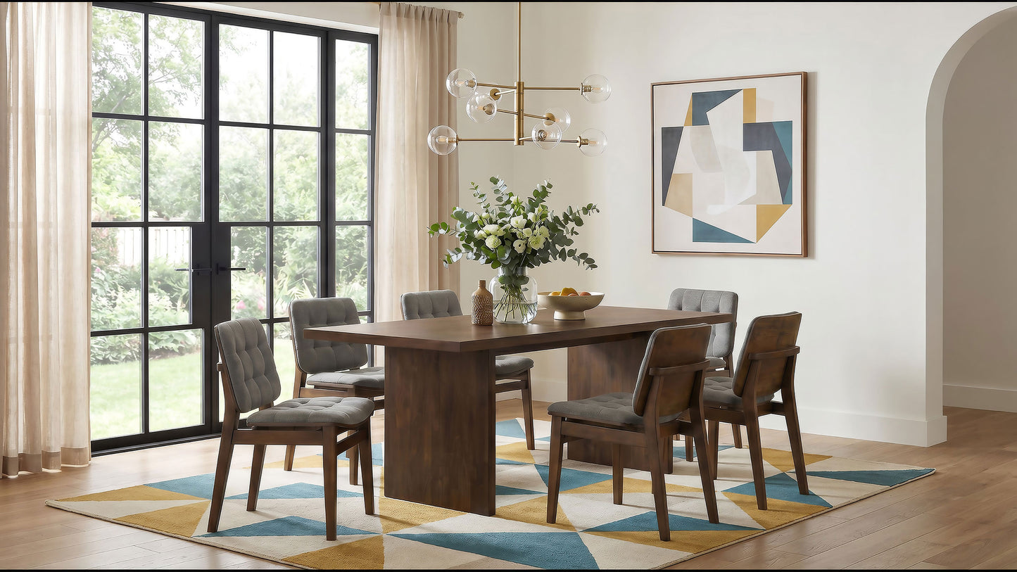 Decker 82-inch Rectangular Wood Dining Table Walnut