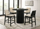 Redbridge Upholstered Counter Chair Cream and Black (Set of 2)