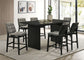 Redbridge Upholstered Counter Chair Grey and Black (Set of 2)