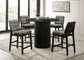 Redbridge Upholstered Counter Chair Grey and Black (Set of 2)
