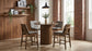 Redbridge Upholstered Counter Chair Grey and Walnut (Set of 2)