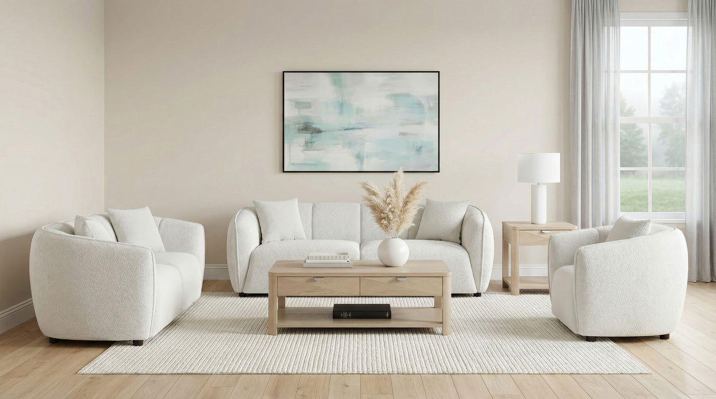 Aleisha Fabric Upholstered Sofa Sand