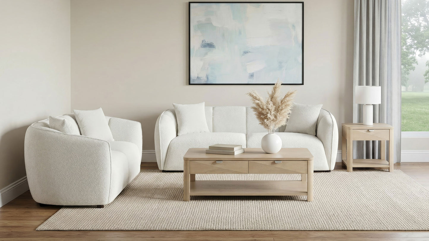 Aleisha Fabric Upholstered Sofa Sand