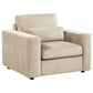 Amador 3-piece Chenille Upholstered Track Arm Sofa Set Camel