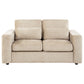 Amador Chenille Upholstered Track Arm Loveseat Camel