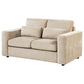 Amador Chenille Upholstered Track Arm Loveseat Camel