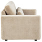 Amador Chenille Upholstered Track Arm Loveseat Camel