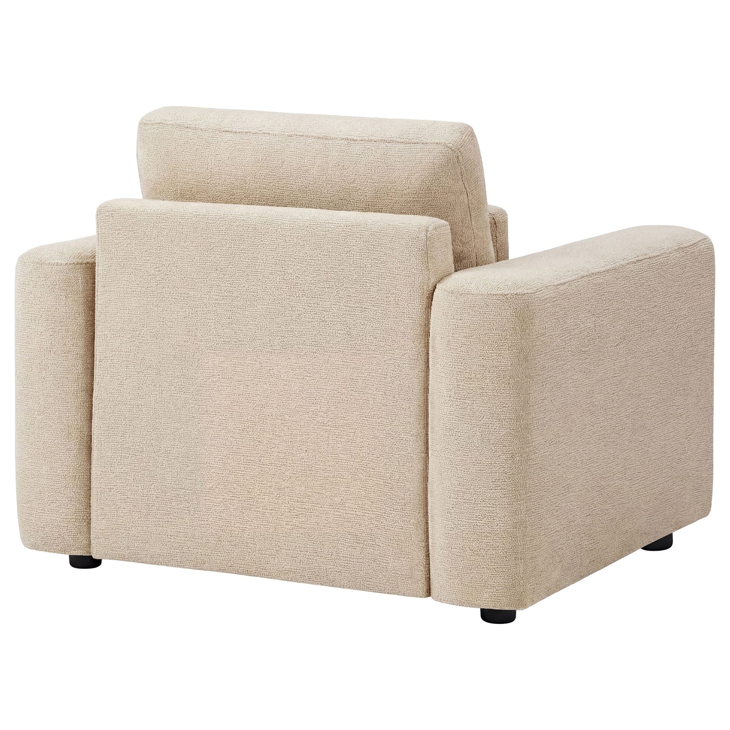 Amador Chenille Upholstered Track Arm Accent Chair Camel