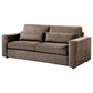 Amador Chenille Upholstered Track Arm Sofa Chocolate