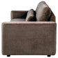 Amador Chenille Upholstered Track Arm Sofa Chocolate