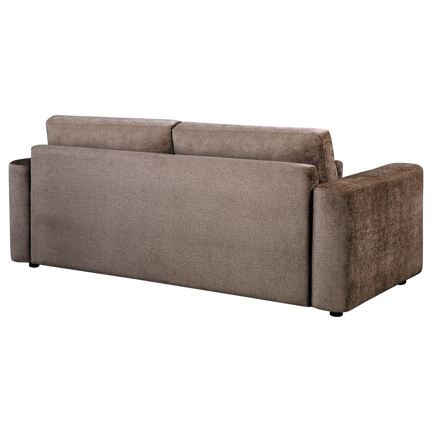 Amador Chenille Upholstered Track Arm Sofa Chocolate
