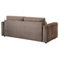 Amador Chenille Upholstered Track Arm Sofa Chocolate