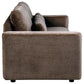 Amador Chenille Upholstered Track Arm Sofa Chocolate