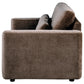 Amador Chenille Upholstered Track Arm Loveseat Chocolate